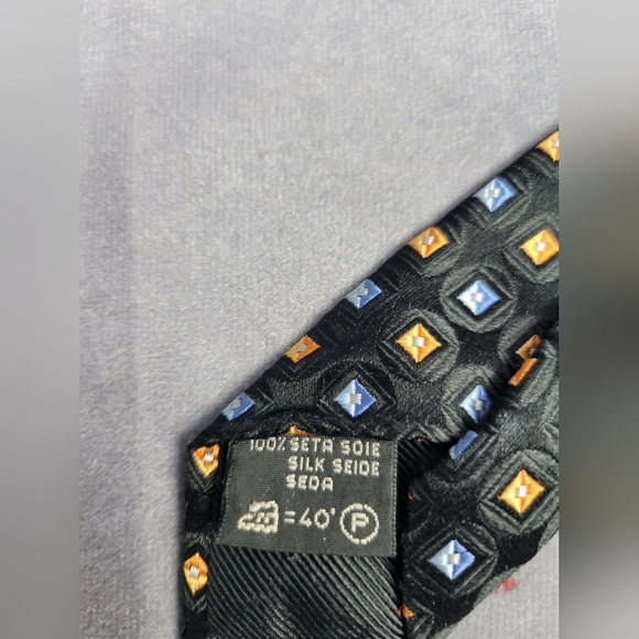 Emenegildo Zegna geometric 100% Silk Office Career Business Formal  Tie - Picture 4 of 6